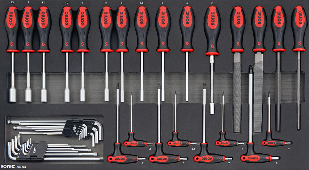 Tool trolley insert set, SFS (42 pcs) (604202, SONIC)