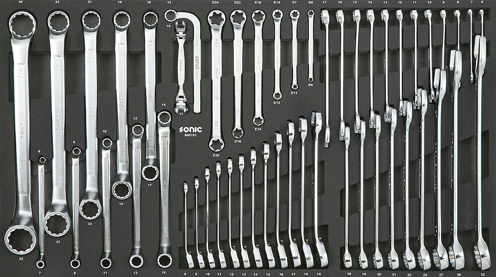 Įrankių komplektas į vežimėlius, 51vnt., 605101, SONIC EQUIPMENT [605101] []
