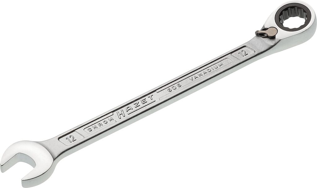 Ratcheting combination wrench 12 mm (606-12, HAZET)
