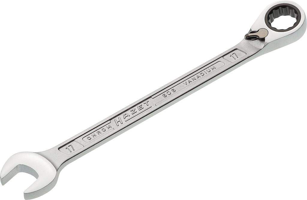 Ratcheting combination wrench 17 mm (606-17, HAZET)