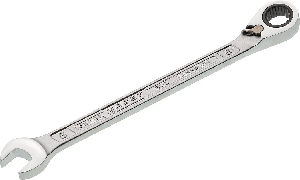 Ratcheting combination wrench 8 mm (606-8, HAZET)