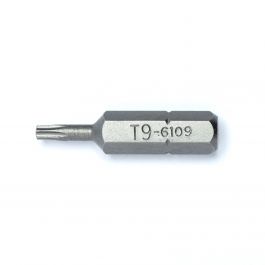 Antgalis žvaigždinis (TORX), kotas 1/4", L 30 mm, T9 (6109, GENIUS)