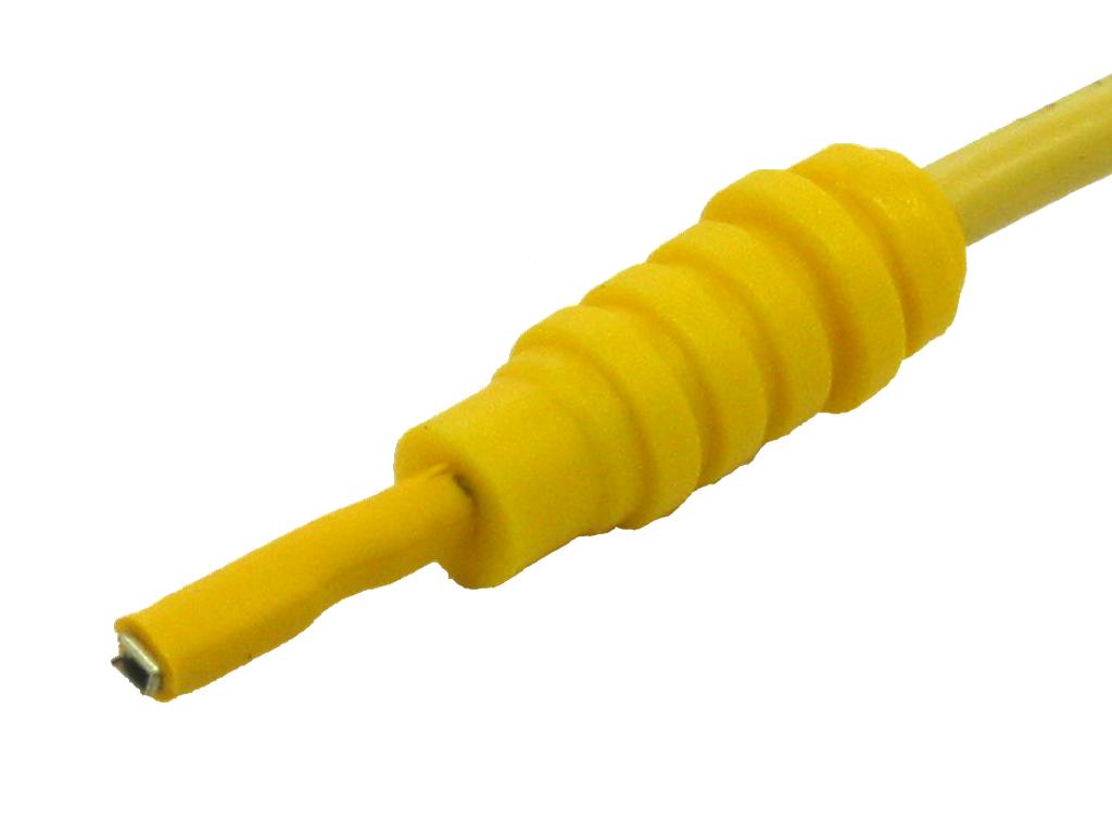 Insulated Flat Connector (Male) 0.8 mm, Yellow (60979026, PICHLER)