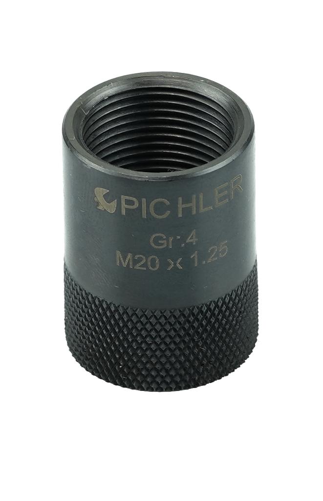 Drive shaft pull-in nut size 4, M20x1.25, round M18x1.5 (6103325, PICHLER)