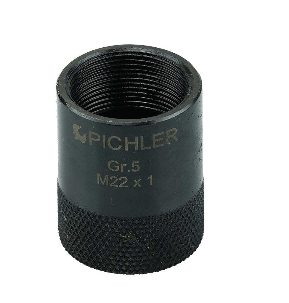Drive shaft pull-in nut size 5, M22x1, round M18x1.5 (6103333, PICHLER)