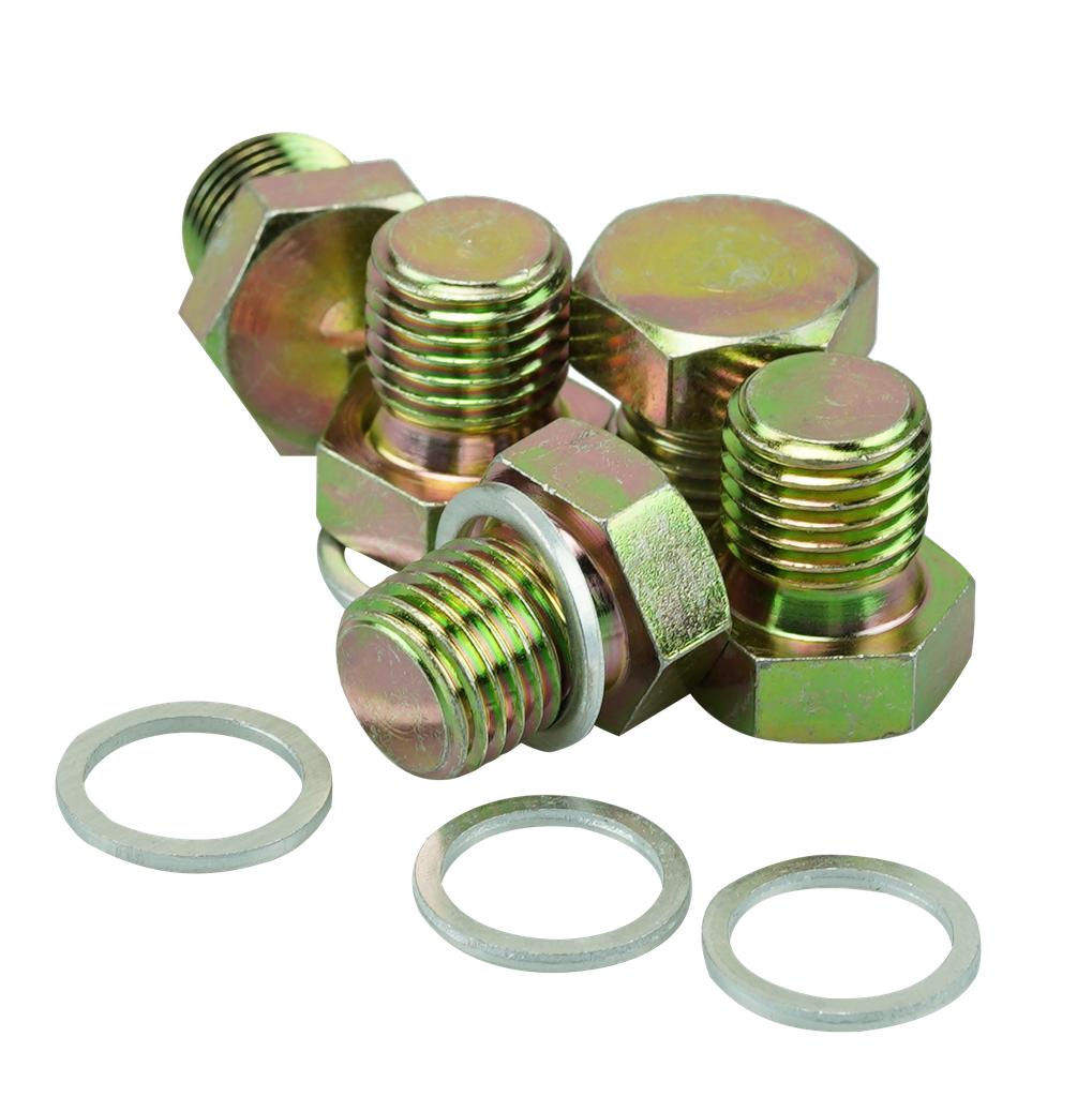 Eļļas noliešanas skrūves M13x1,5x20 mm ar alumīnija blīvgredzeniem, 5 gab. (6125131, PICHLER)