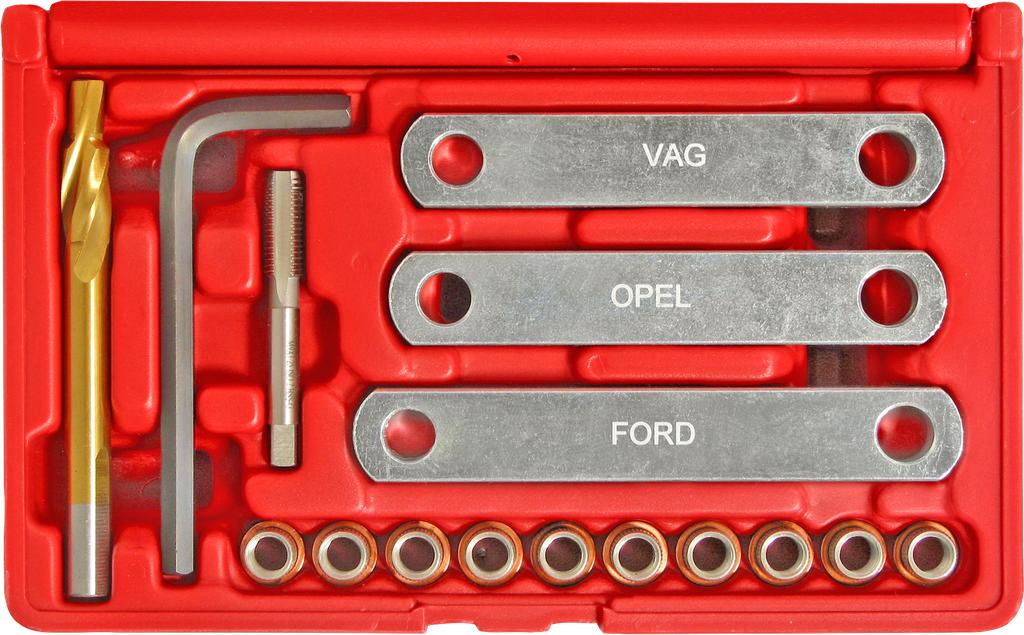 Thread Repair Kit M9x1.25 for Brake Caliper Guide Bolts, 16 pcs. (6134415, PICHLER)