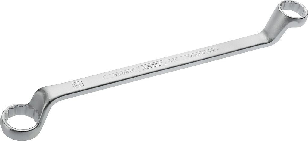 Dubultā gredzenatslēga, ārējais 12 stūru vilkšanas profils, 27 × 32 mm (630-27X32, HAZET)