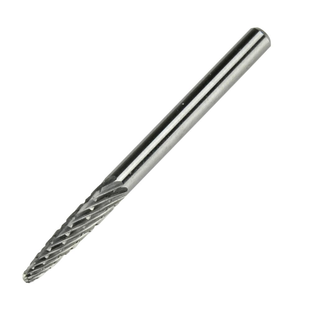 Kietlydinio borfreza, 3 mm kotelis, medžio forma apvaliu galu (6705312, PICHLER)