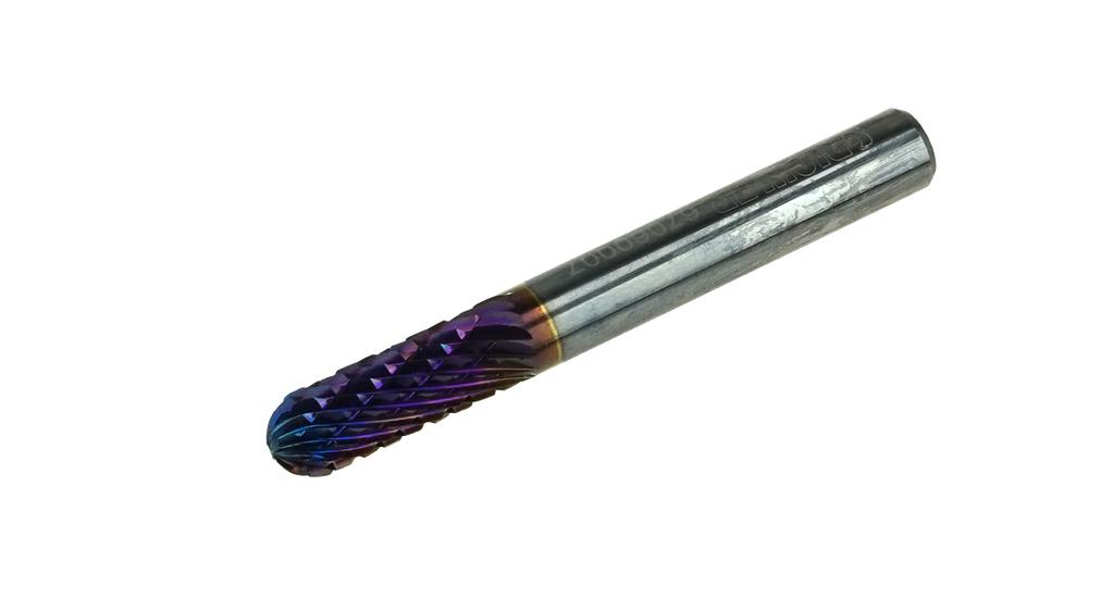Cietsakausējuma frēze 6 × 50 mm, cilindra forma ar noapaļotu galu (WRC), kāts 6 mm (67060007, PICHLER)