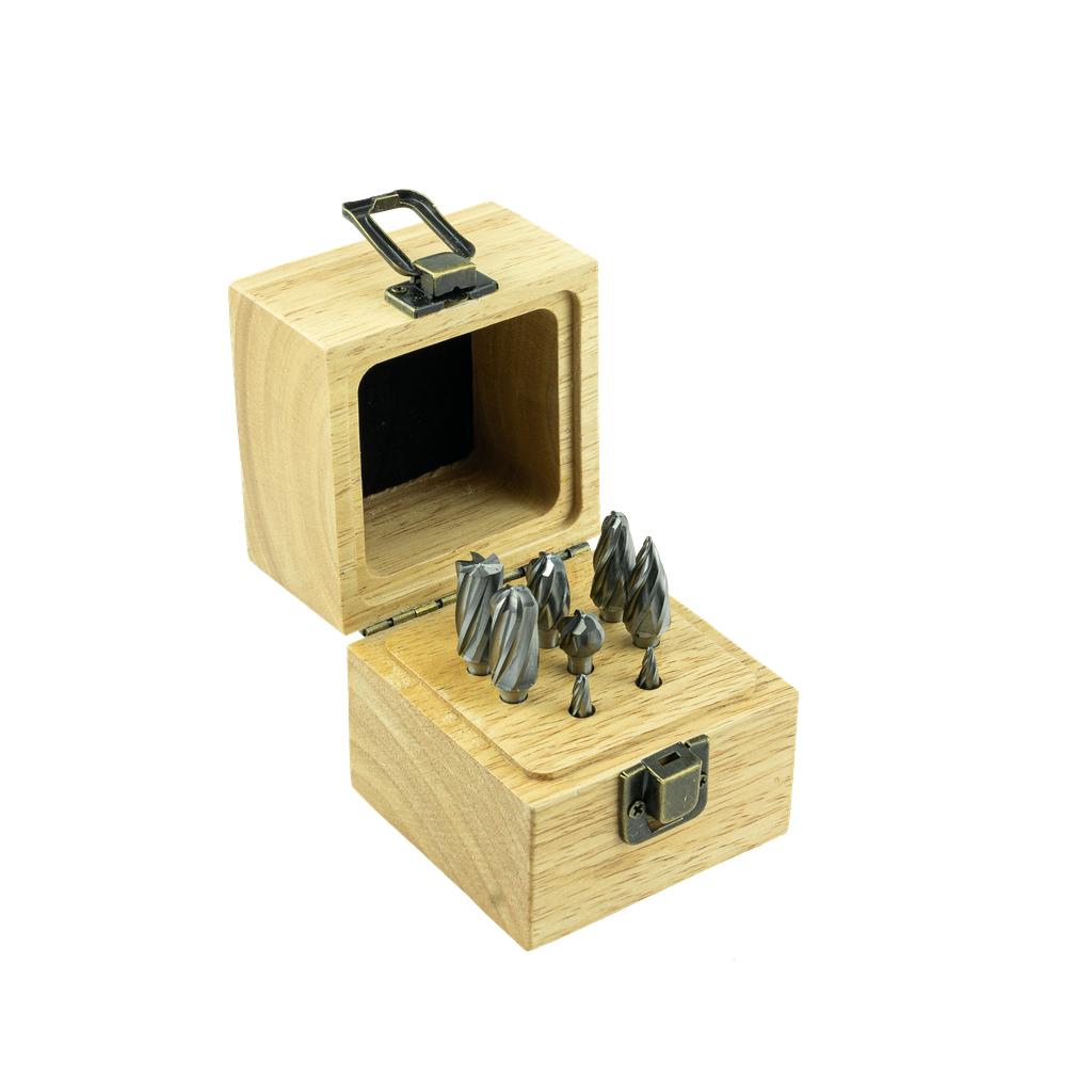 Cietmetāla frēžu komplekts alumīnijam, 10 gab., kāts 6 mm (67061100, PICHLER)