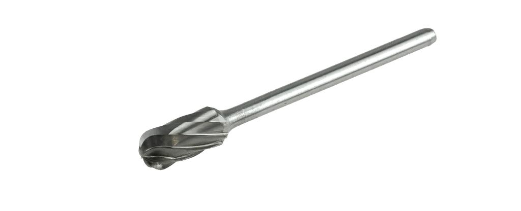 Cietsakausējuma frēze cilindra forma ar noapaļotu galu (WRC), alumīnija zobojums, kāts 3 mm (67062104, PICHLER)