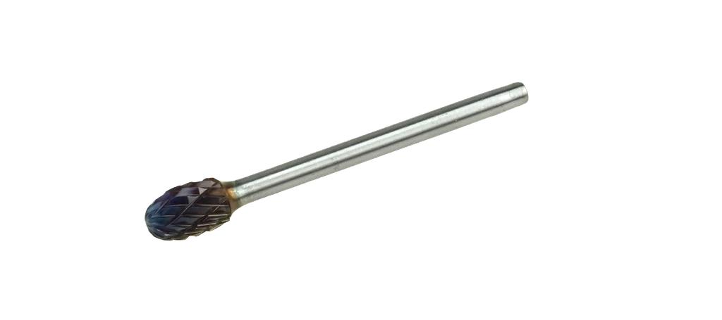 Cietsakausējuma frēze piles (ovāla) forma (TRE), krusteniskais zobojums, kāts 3 mm (67063003, PICHLER)