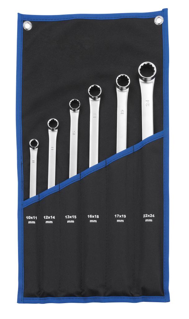 Double Ended Ring Spanner Set, 6 pcs, 10×11–22×24 mm (71203000, PICHLER)
