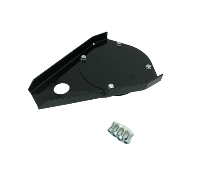 Exhaust rail end lid for round rail profile, with stop (64222, EUROLUBE)
