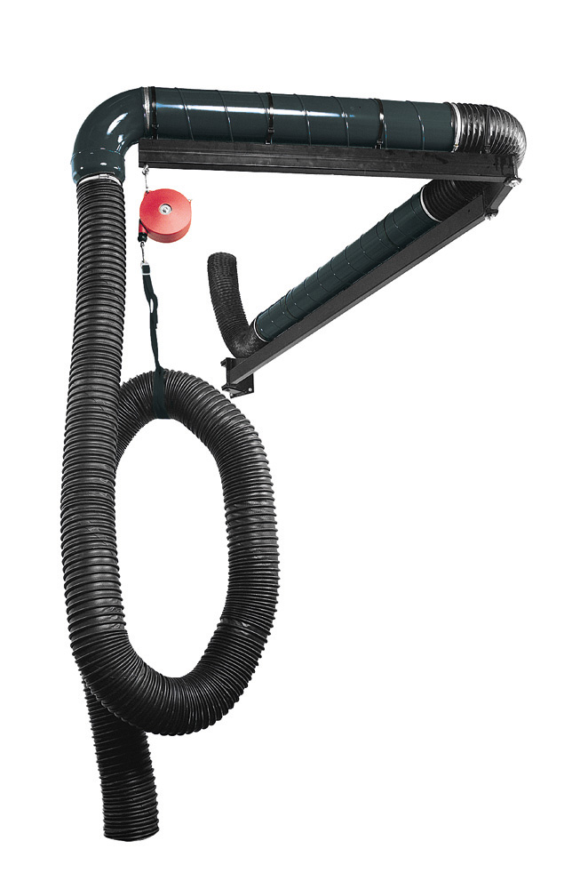 Izplūdes gāzu nosūces svira 8 m, Ø 150 mm, pelēka (64422, EUROLUBE)