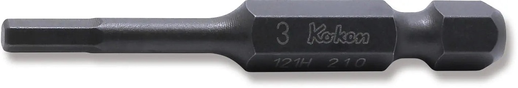 Sešstūra uzgalis HEX 3 mm, garums 50 mm (72800272, PICHLER)