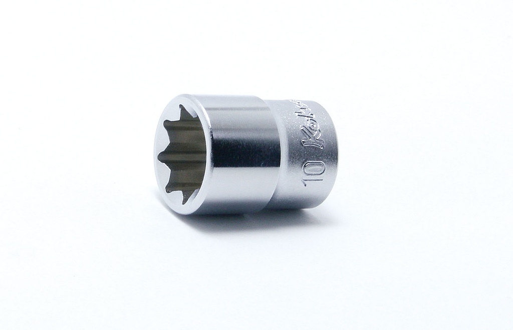 1/4 in. Drive Double Square Socket 10 mm, 8-Point, 22 mm Long (72800790, PICHLER)