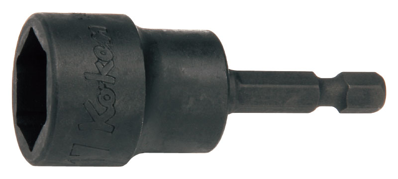 Anchor Bolt Socket 17 mm, 1/4 in. Hex Shank, with Plastic Stopper, 60 mm Long (72801125, PICHLER)