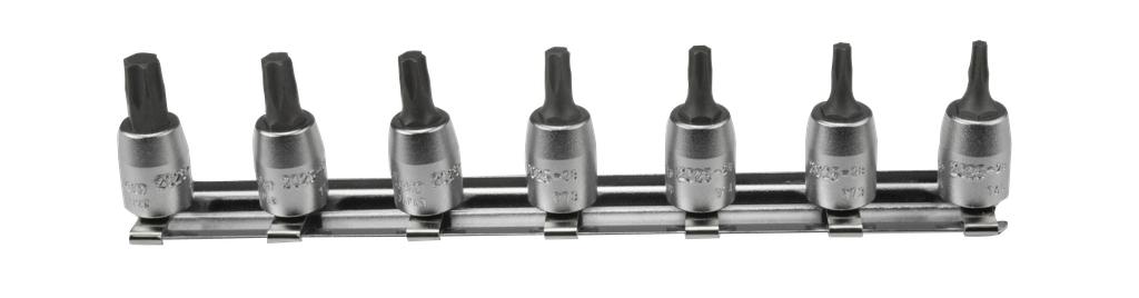 1/4 in. Drive Torx Bit Socket Set 7 pcs, length 32 mm, Non-Tamper-Proof (7291100, PICHLER)