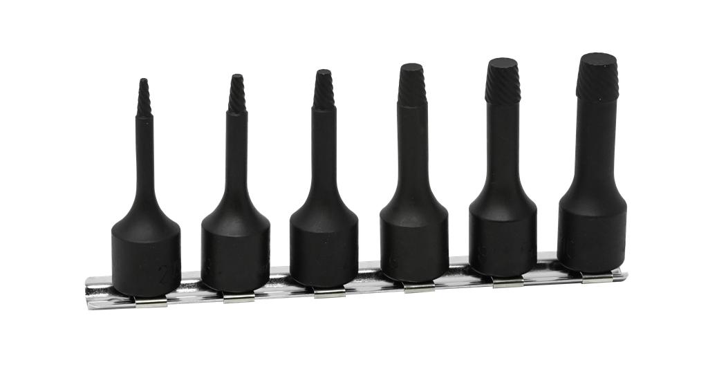 Bolt extractor set BOLT TWIST, 6 pcs, M5-M18, 3/8 inch drive, length 60 mm (73156005, PICHLER)