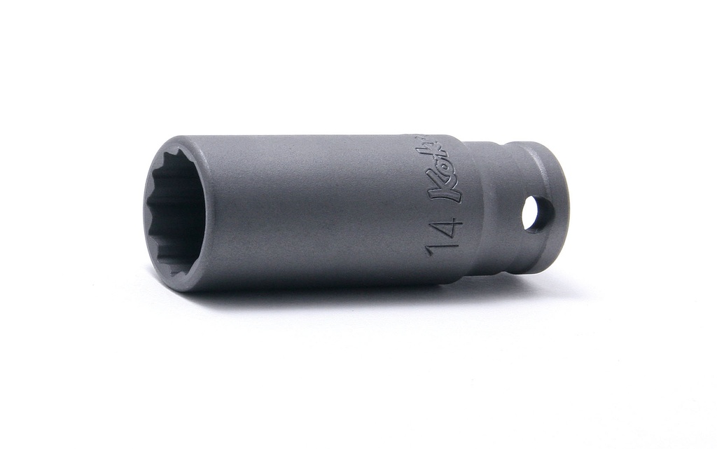3/8 inch industrial deep socket, 12-point, 14 mm (73800044, PICHLER)