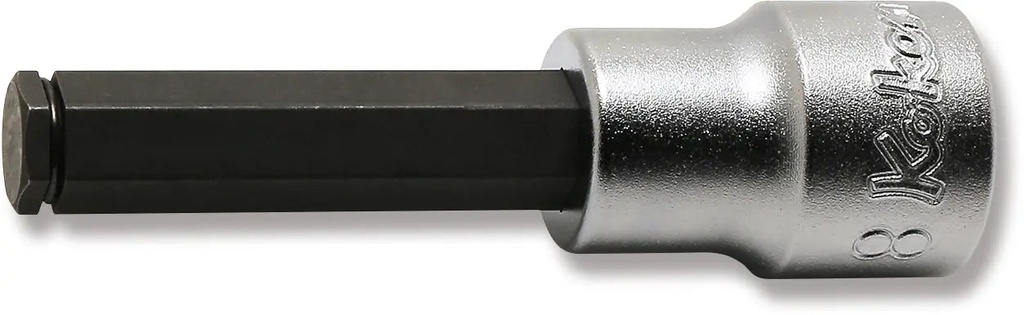 HEX Bit Socket 3/8 in. Dr., 8 mm, Length 62 mm, with Grip Ring (73800338, PICHLER)