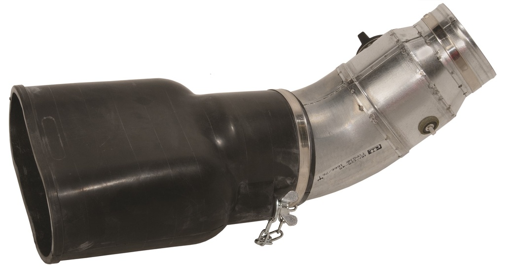 Gumijas izplūdes gāzu uzgalis Ø150 mm, atvere Ø160 mm, ar zondes atveri un aizvaru (68319, EUROLUBE)