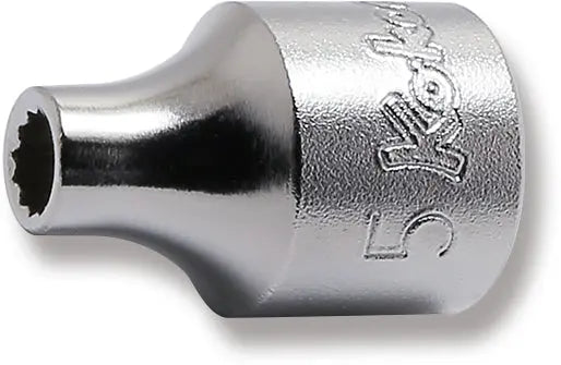 3/8 col. galvutė 5 mm, 12 briaunų, ilgis 26 mm (73801013, PICHLER)