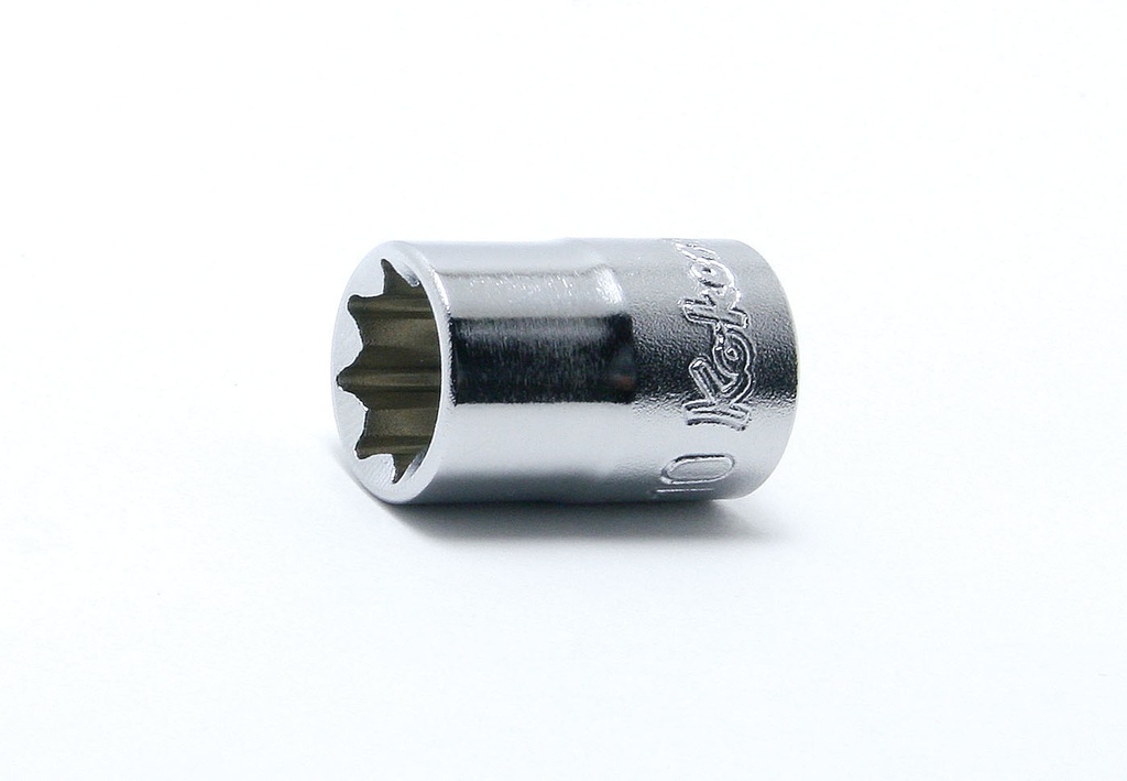 3/8 in. Drive Double Square Socket 10 mm, 8-Point, 26 mm Long (73801077, PICHLER)