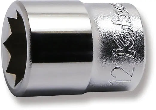 3/8 collu muciņa 12 mm, 8 šķautņu (Double Square), garums 27 mm (73801078, PICHLER)