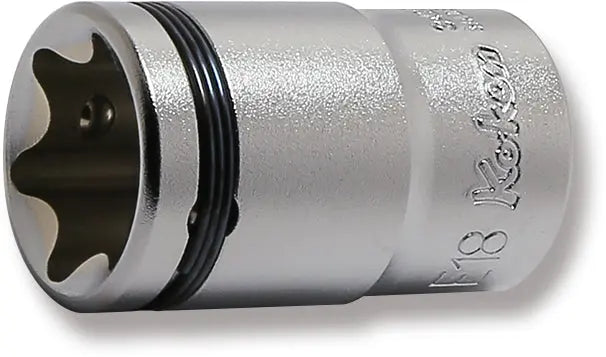 3/8 col. galvutė išoriniam Torx E18 su veržlės laikikliu (Nut Grip) (73801095, PICHLER)
