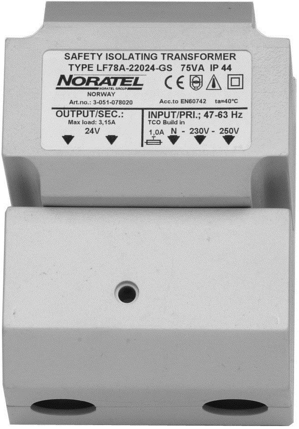 Transformer 230/24V 75W for halogen Lamp Cartridge (68430) (68431, EUROLUBE)