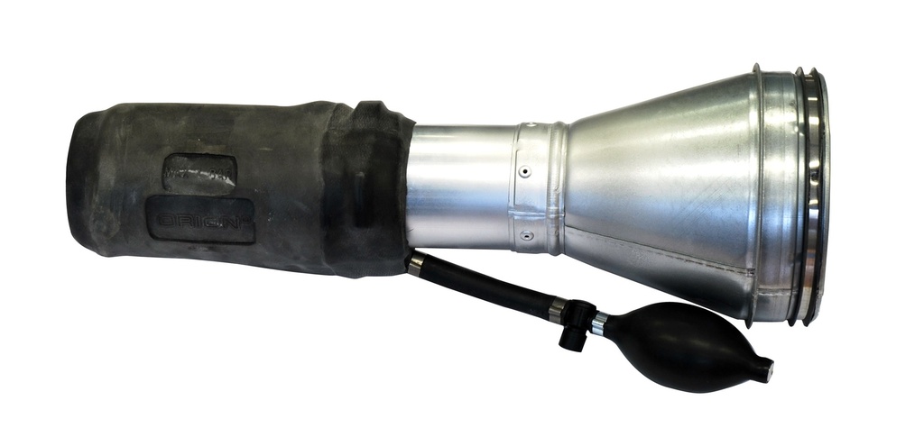 Exhaust nozzle for hidden exhaust pipes with hand pump Ø150 mm (68555, EUROLUBE)