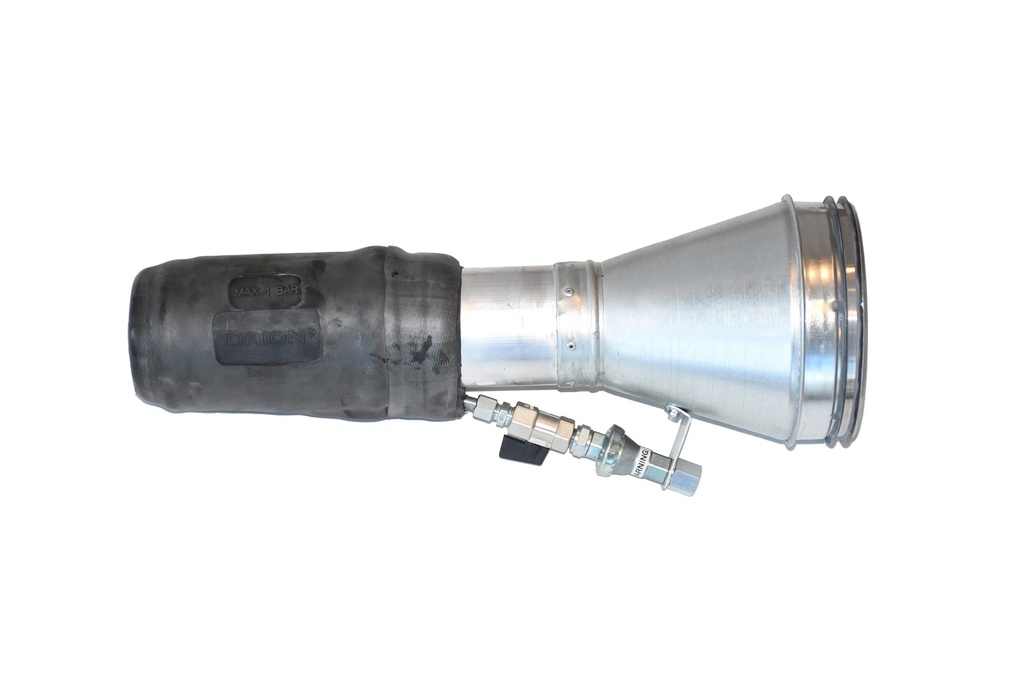 Išmetamųjų dujų antgalis paslėptiems išmetimo vamzdžiams, pneumatinis Ø150 mm (68556, EUROLUBE)