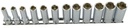 3/8 in. Drive Long 6-point Socket Set 12 pcs, length 55 mm (7416250, PICHLER)