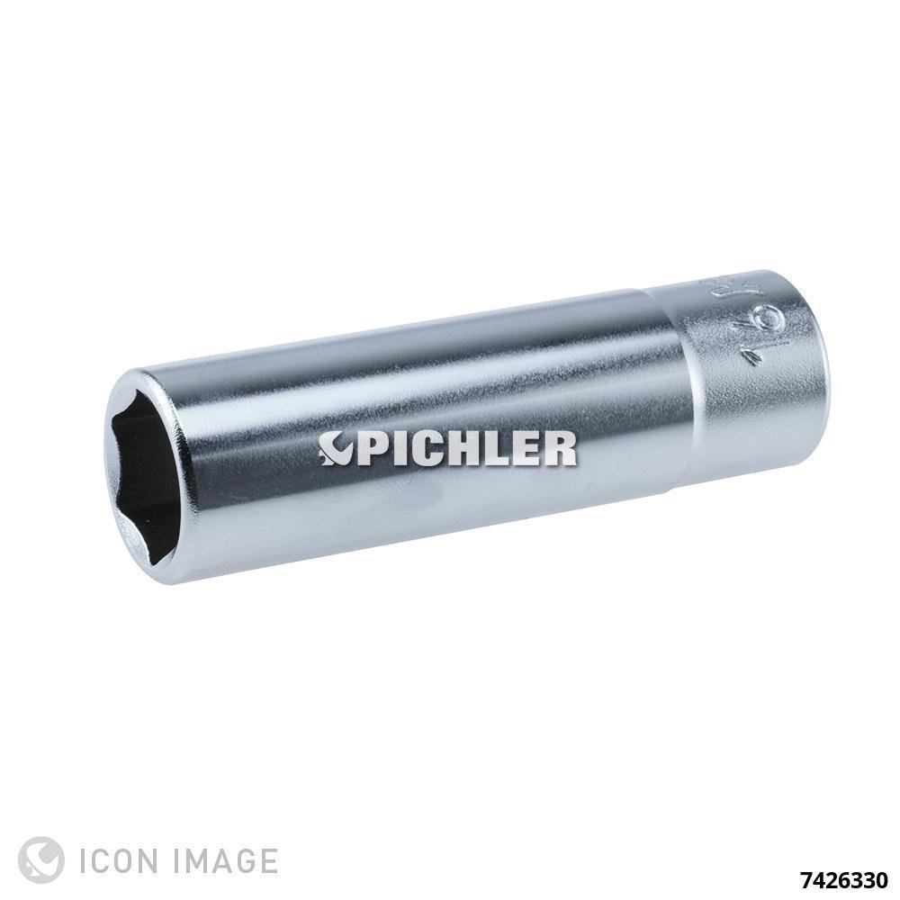 1/2 col. ilga galvutė 6 briaunų 33 mm, ilgis 77 mm (7426330, PICHLER)