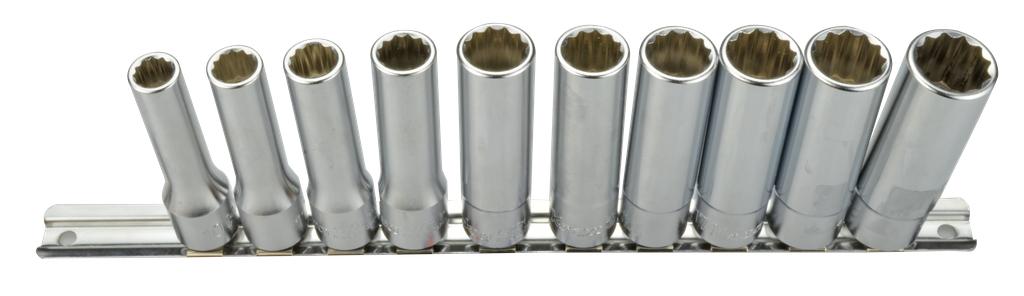 1/2 collas garu muciņu komplekts 12 šķautņu 10–19 mm, 10 gab., garums 77 mm (7436400, PICHLER)