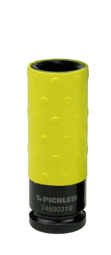 Protection Plus Impact Socket for Wheel Bolts, 19 mm, 85 mm (74890319, PICHLER)