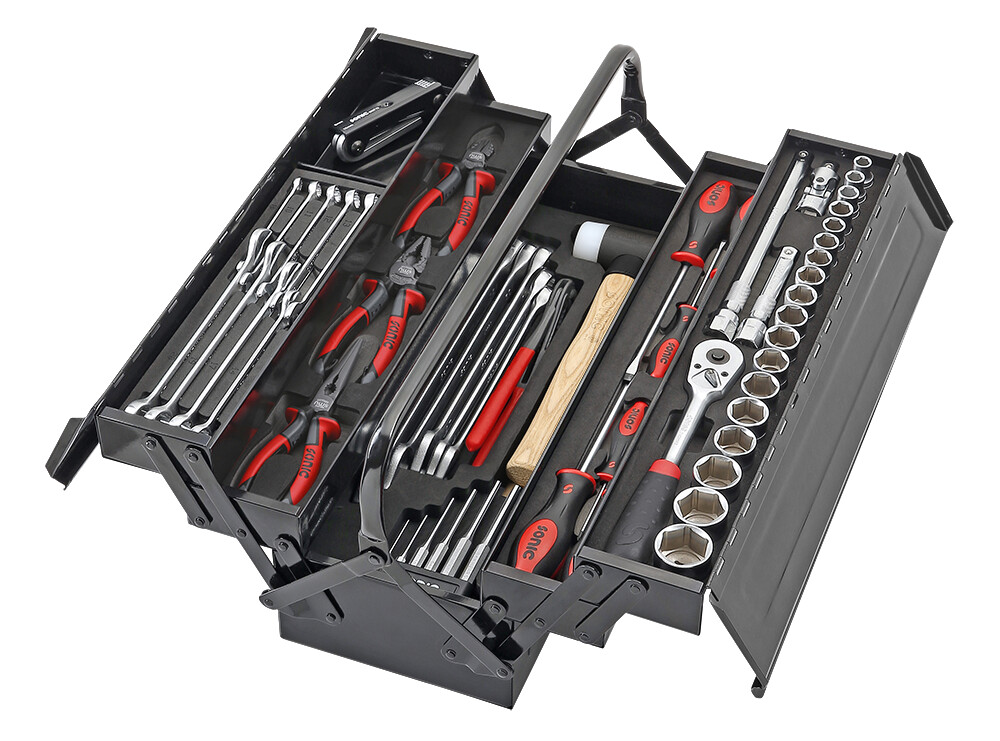 Instrumentu koferis ar 62 daļu instrumentu komplektu (706201, SONIC)
