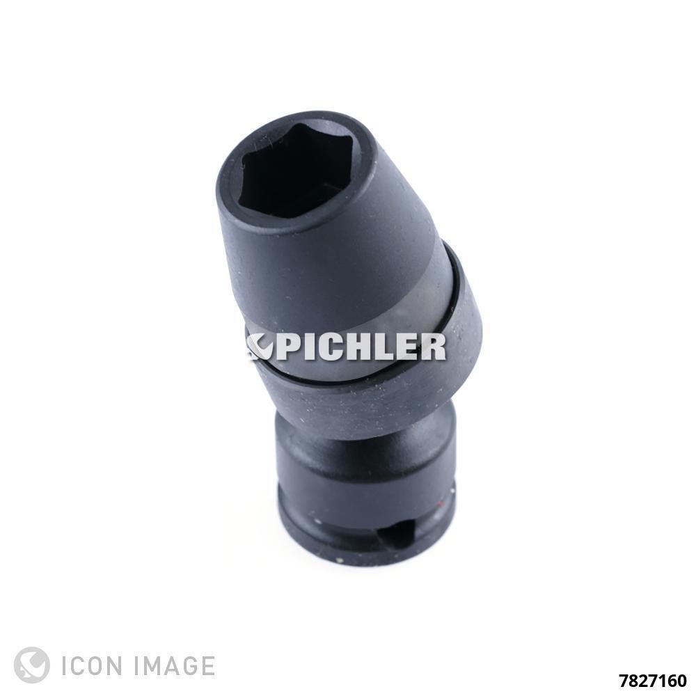 Ball joint impact socket hexagonal, 1/2 in. drive, 16 mm, length 70 mm (7827160, PICHLER)