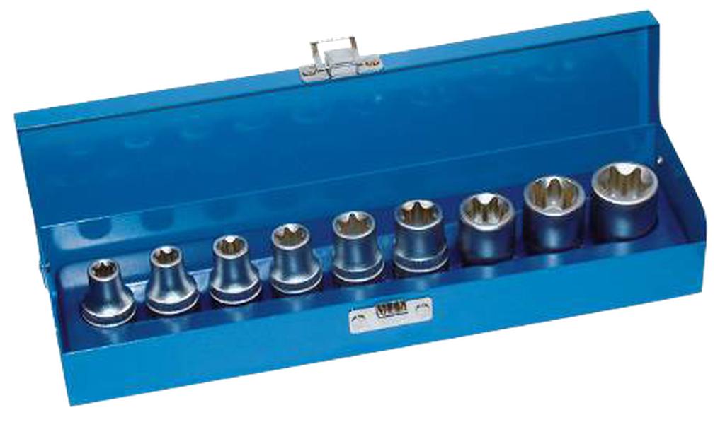 E-Profile Double Joint Wrench Set E10–E24, 1/2 in. Drive (7881000, PICHLER)