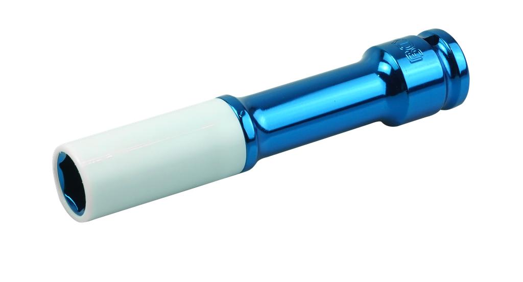 1/2 in. Drive Impact Wheel Nut Socket, Thin Wall, with Plastic Protector, 17 mm, 110 mm Long (7941637, PICHLER)