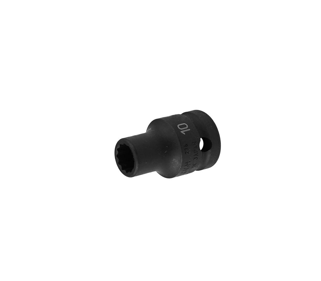 Smūginė galvutė 1/2 col., plonasienė, 12 briaunų, 10 mm, ilgis 38 mm (7945100, PICHLER)