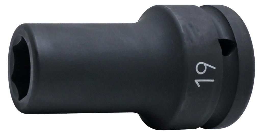 Impact Socket 3/4 in. Drive 19 mm, 6-Point, Thin-Walled, L=75 mm (79600190, PICHLER)