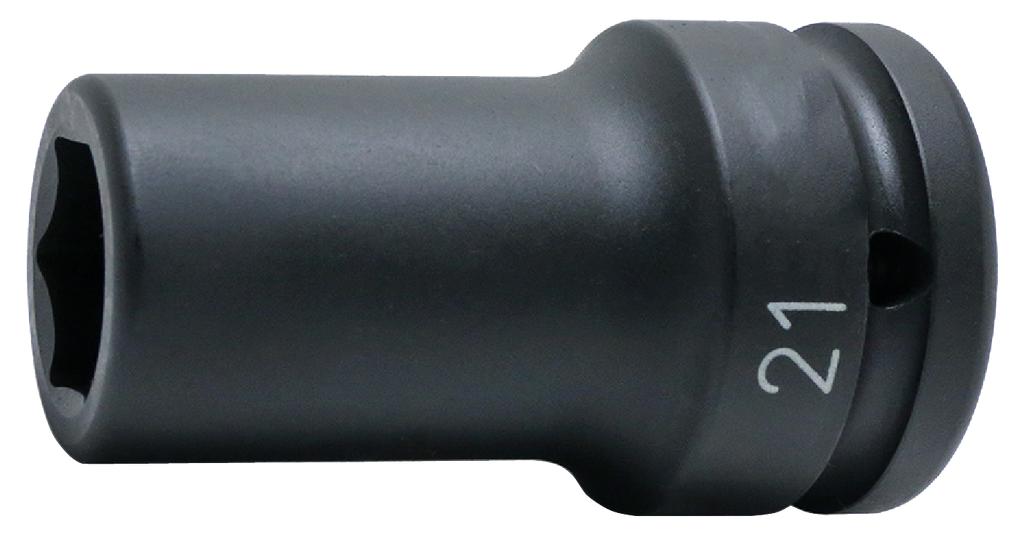 Impact Socket 3/4 in. Drive 21 mm, 6-Point, Thin-Walled, L=75 mm (79600210, PICHLER)