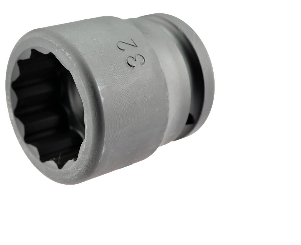 3/4 collu trieciena muciņa 32 mm, 12 stūru (79653200, PICHLER)