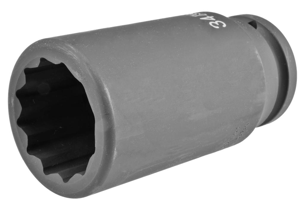 3/4 in. Drive Impact Socket, Deep, 34 mm, 12-Point, 100 mm Long (7966340, PICHLER)