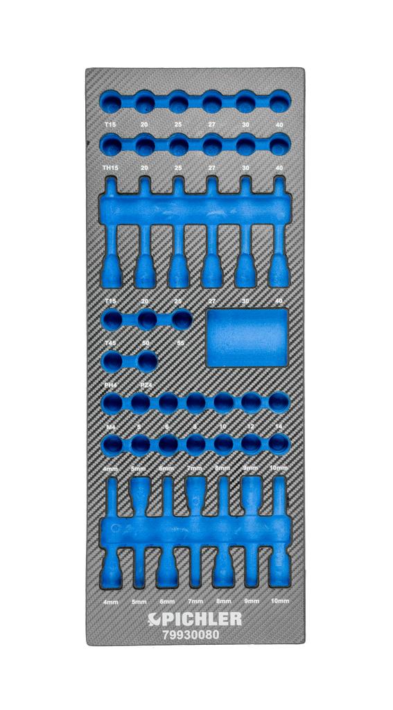 Tool Trolley Insert for Socket Set 3/8 in. (44 pcs.) 79930080 (79929080, PICHLER)
