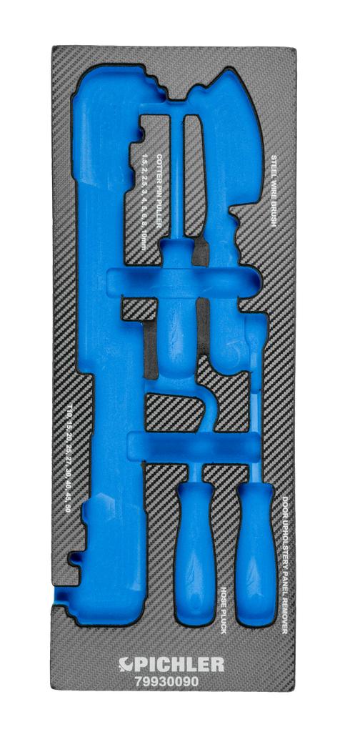 Tool Trolley Insert for Clip Remover and Angle Wrench Set (22 pcs.) 79930090 (79929090, PICHLER)